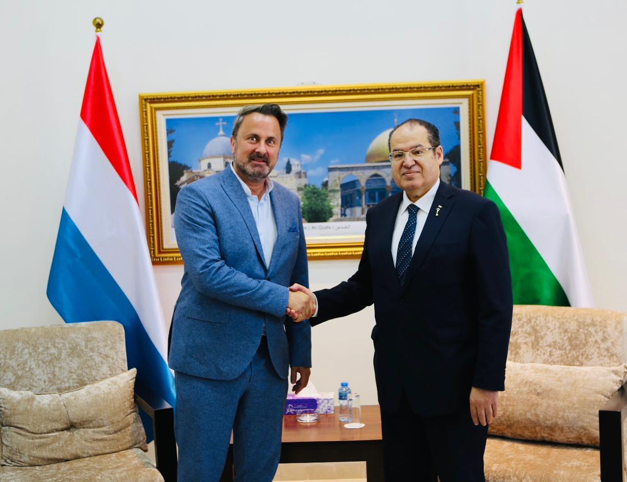  الخالدي لدى استقباله نائب رئيس وزراء لوكسمبورغ 